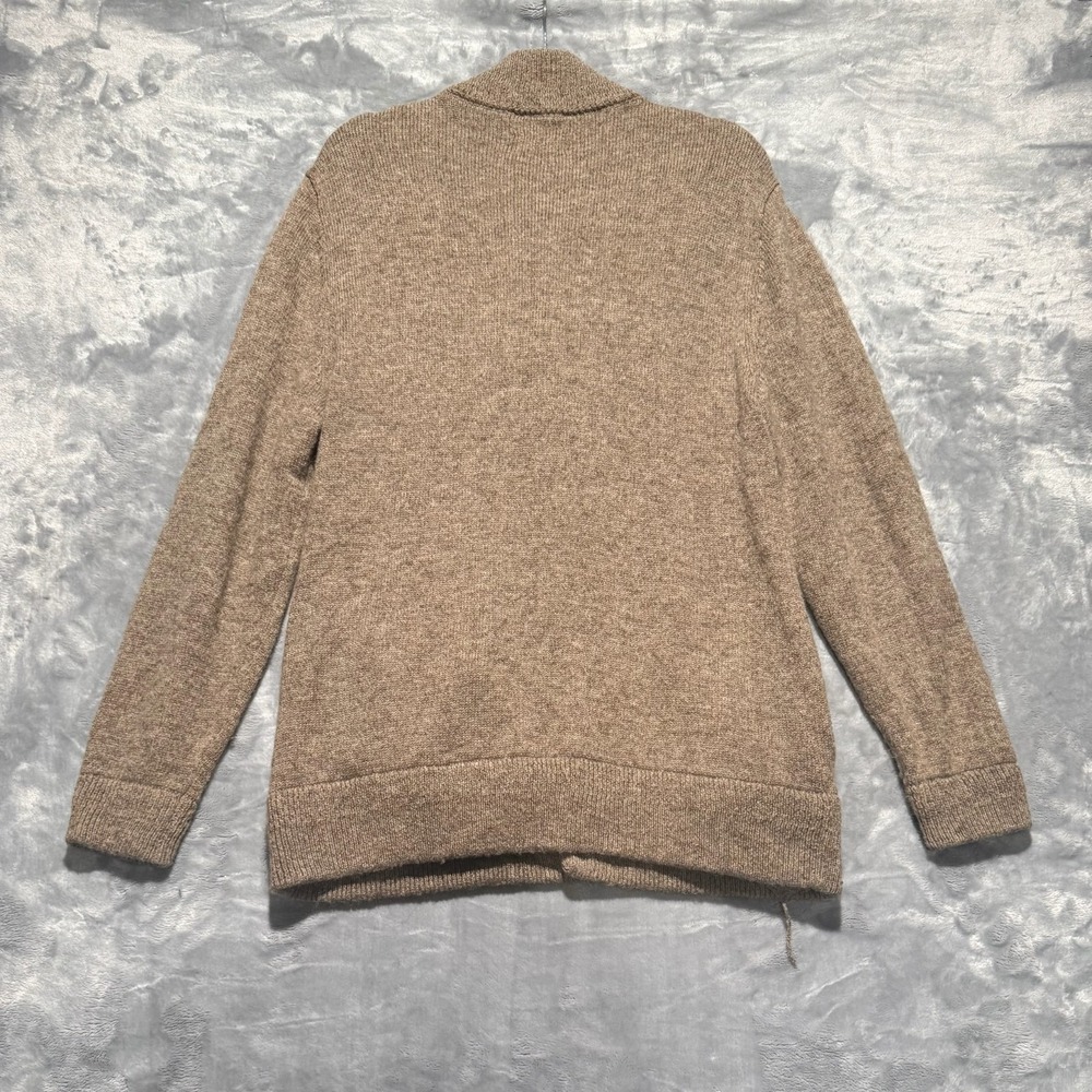 Pendelton Men's Tan Beige Shetland Wool Cardigan Sweater Size L - Picture 10 of 10